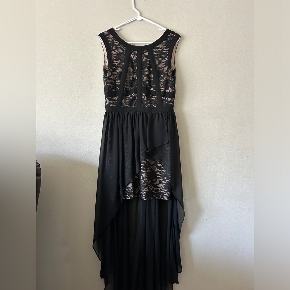 Morgan and Co Black High-Low dress
